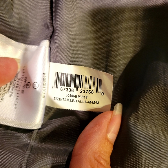 BCBG Max Azria Full Length Wool Blend Coat with Faux Fur Collar - Picture 16 of 17